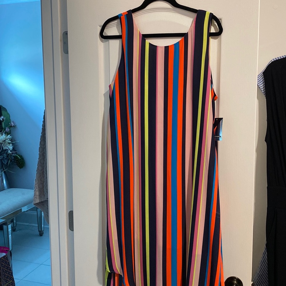 Project runway Sleeveless asymmetrical maxi dress fully lined
